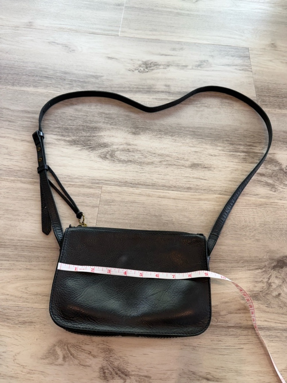 Black Leather Crossbody Bag - Classic Women's Shoulder Bag